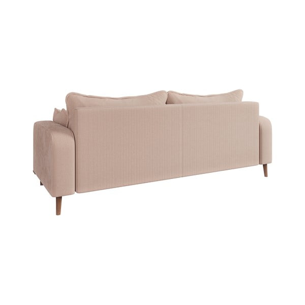 Iš kordinio velveto sofa smėlio spalvos 220 cm Beata – Ropez-image-3