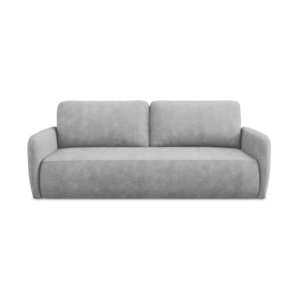 Šviesiai pilkos spalvos iš šenilinio audinio sulankstoma/su sandėliavimo vieta sofa 218 cm Lilo – Makamii