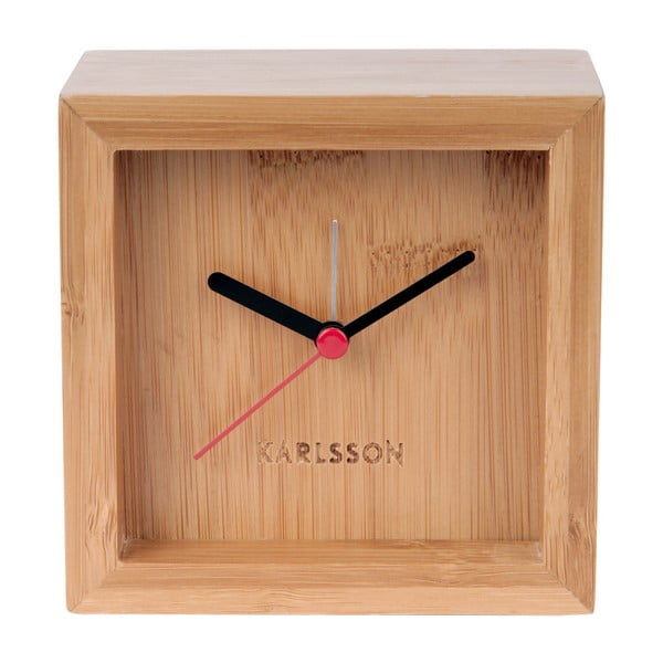 Bambukinis stalinis laikrodis "Karlsson Franky", plotis 10 cm