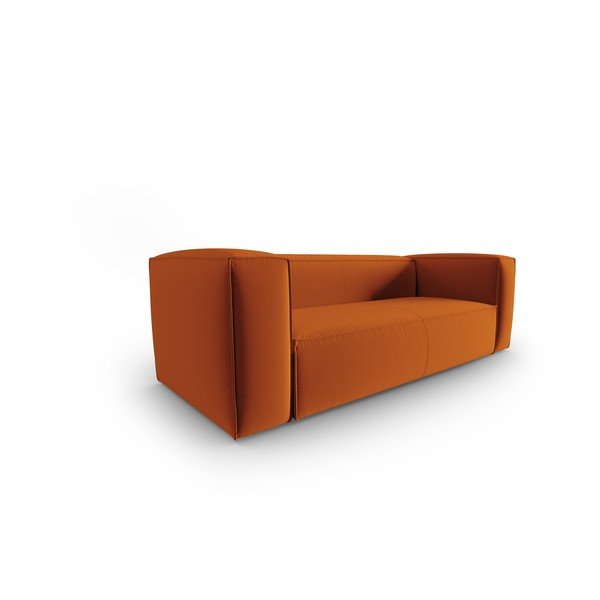 Iš velveto sofa oranžinės spalvos 200 cm Mackay – Cosmopolitan Design-image-2