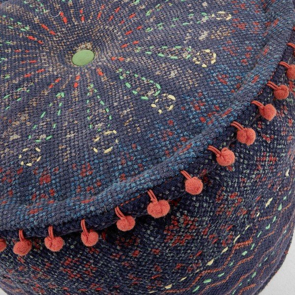 Tamsiai mėlynas "La Forma Haakon" pufas, ø 45 cm-image-1