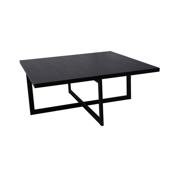 Juodos spalvos ąžuolo kavos staliukas Canett Elliot, 100 x 100 cm-image-2