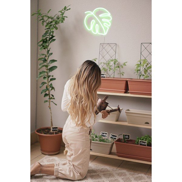 Žalia sieninė lapo formos šviečianti dekoracija Candy Shock Leaf-image-4