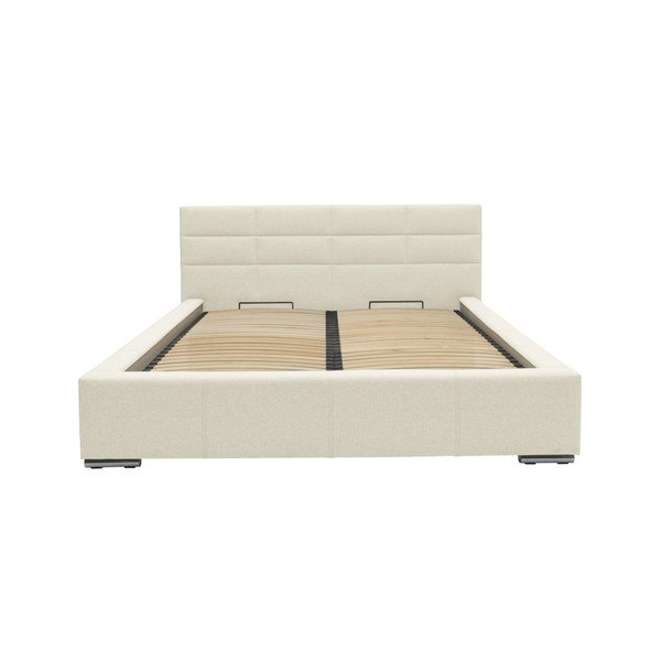 Smėlio spalvos dvigulė lova Mazzini Beds Reve, 160 x 200 cm-image-1