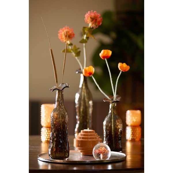 Iš stiklo popierinis svarelis (aukštis 8 cm) Flower – Light & Living-image-1