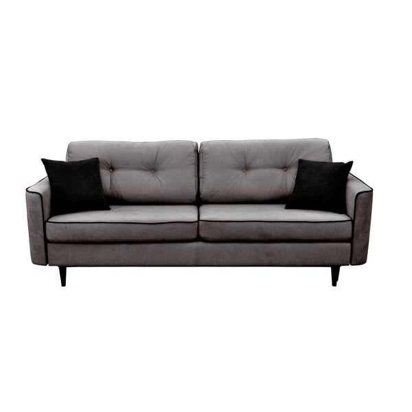Tamsiai pilka sofa-lova su juodomis kojomis Mazzini Sofas Magnolia