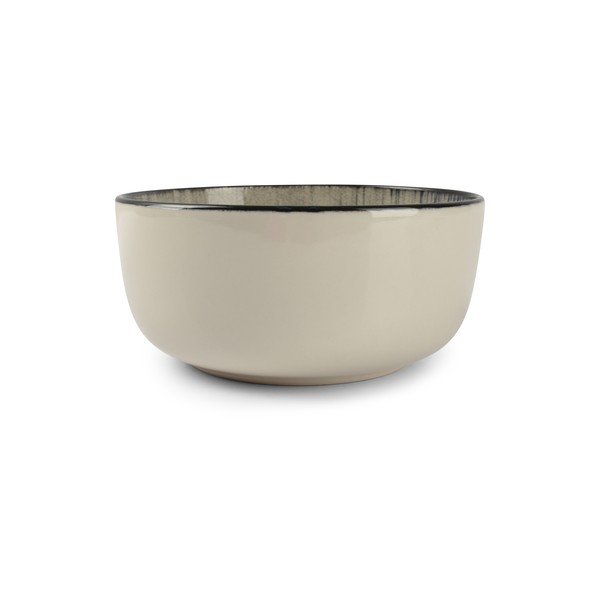 Juodos spalvos/kreminės spalvos iš akmens masės mažas dubuo 740 ml Gravel – ONA-image-2