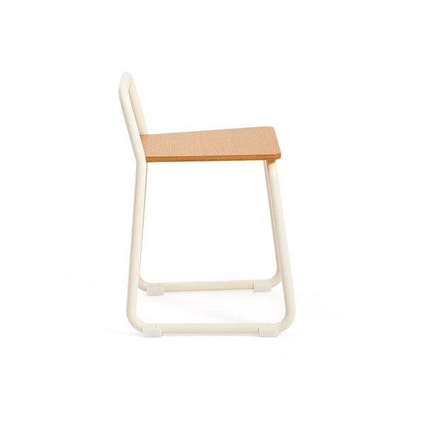 Smėlio spalvos iš metalo vaikiška kėdė Tinn – Kave Home-image-3