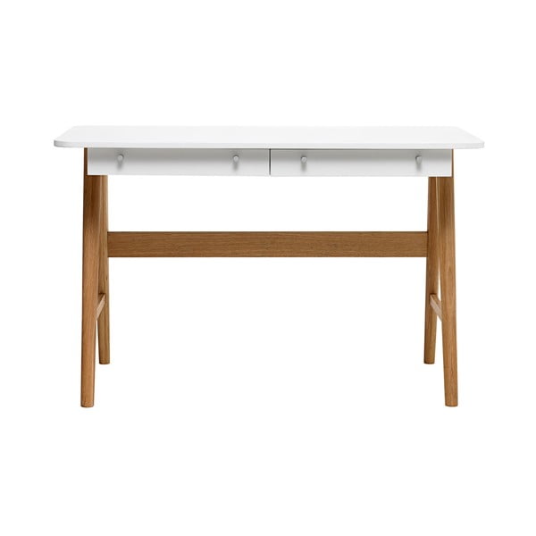 "Unique Furniture Turin" balto ąžuolo darbo stalas
