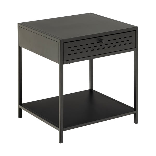 Juodas metalinis naktinis staliukas su stalčiumi Actona Newcastle-image-2
