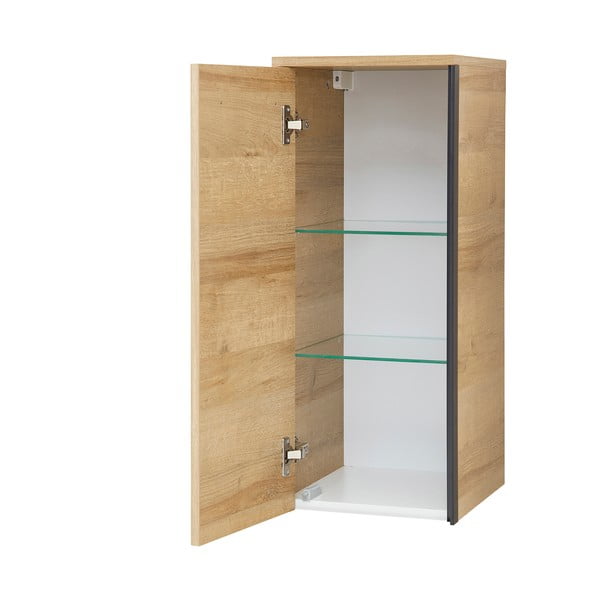 Natūralios spalvos pakabinama vonios daiktadėžė iš ąžuolo 70x30 cm Quickset 395 – Pelipal-image-2