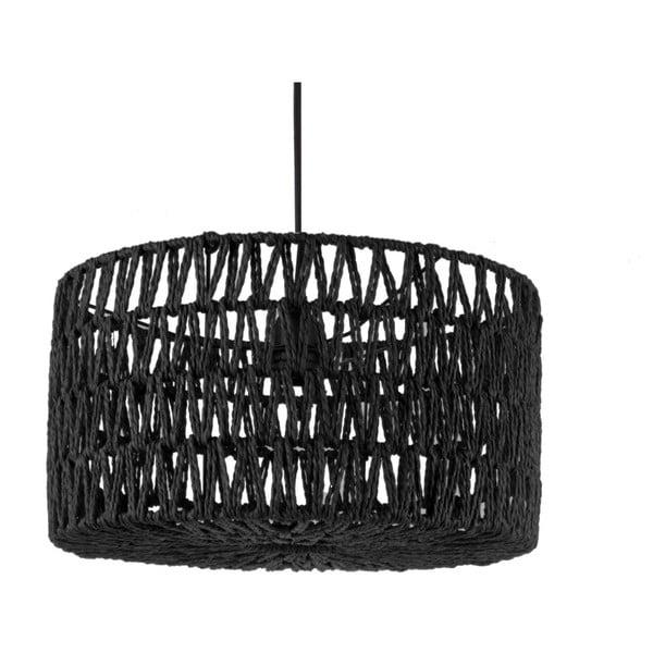 Juodas pakabinamas šviestuvas "Leitmotiv Paper Rope", ⌀ 39 cm