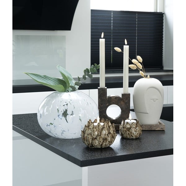 Kreminės spalvos iš keramikos vaza (aukštis 19,5 cm) Face – House Nordic-image-1