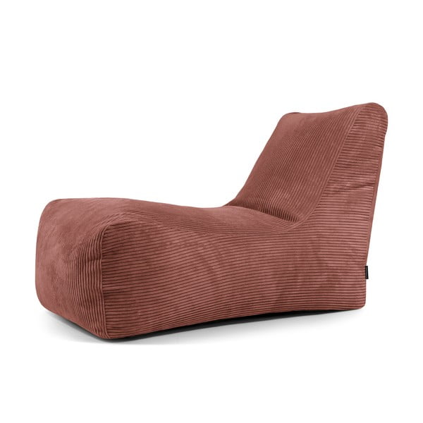 Raudonos plytų spalvos iš kordinio velveto sėdmaišis Lounge – SLOWDOWN