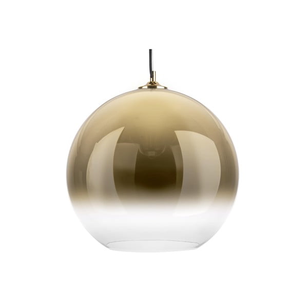 Stiklo pakabinamas aukso spalvos šviestuvas Leitmotiv Bubble, ø 40 cm