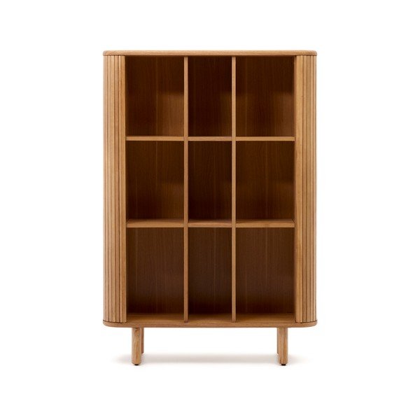 Natūralios spalvos spintelė iš uosio su stumdomomis durimis 110x160x40 cm Mailen – Kave Home-image-3