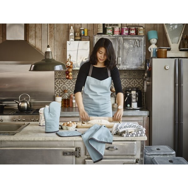 Pilka ir ruda medvilninė virtuvės prijuostė Tiseco Home Studio-image-2