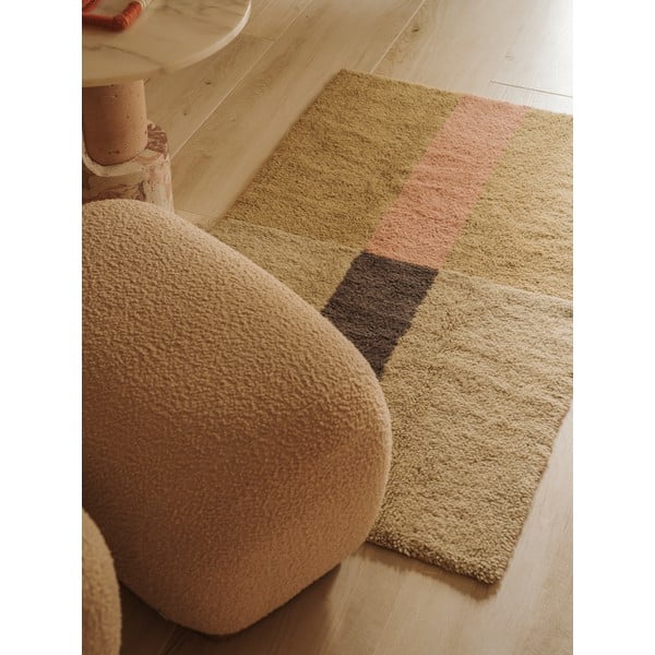 Rankų darbo iš vilnos kilimas 80x140 cm Chroma Dusty Pink – Lorena Canals-image-1