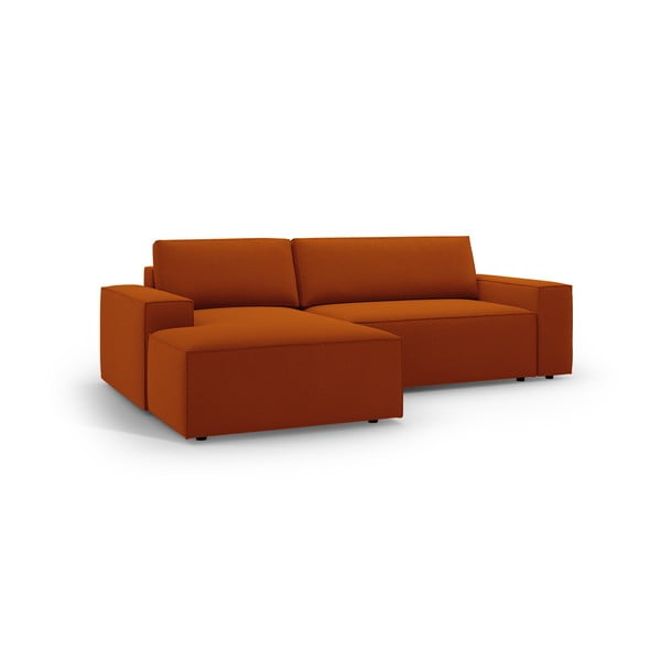 Sulankstoma kampinė sofa raudonos plytų spalvos (su kairiuoju kampu) Jodie – Micadoni Home-image-2