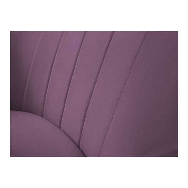 Violetinės spalvos fotelis Mazzini Sofas Toscane, juodos kojos-image-4