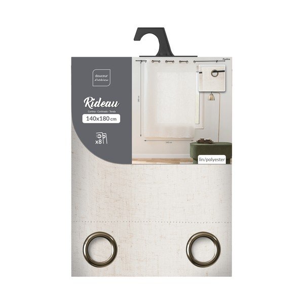 Kreminės spalvos užuolaida 140x240 cm Pauline – douceur d'intérieur-image-3