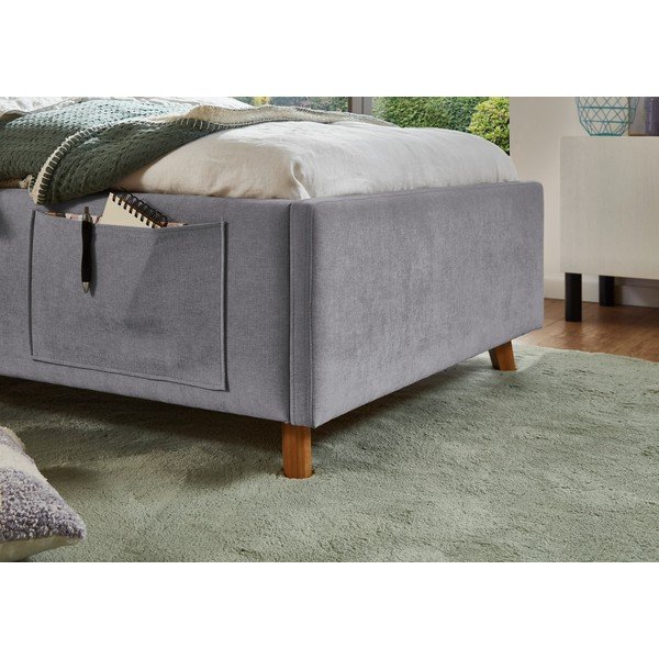 Pilkos spalvos vaikiška lova be grotelių 90x200 cm Cosy – Meise Möbel-image-3