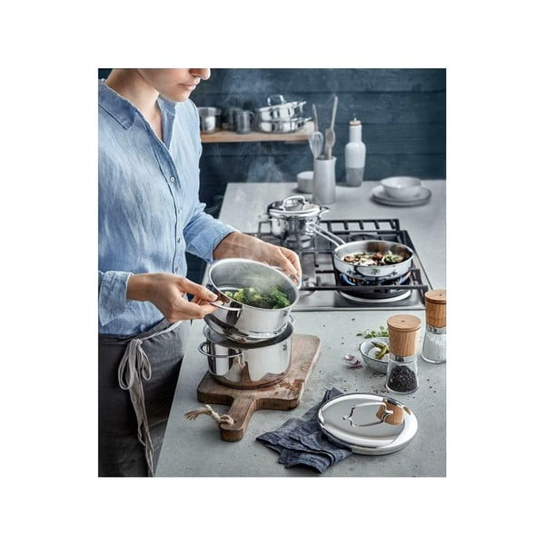 Nerūdijančio plieno puodas su dangčiu WMF Cromargan® Mini, ⌀ 12 cm-image-1