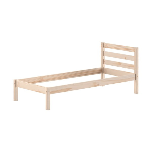 Natūralios spalvos iš pušies masyvo vaikiška lova be grotelių 90x200 cm Pino – Vipack