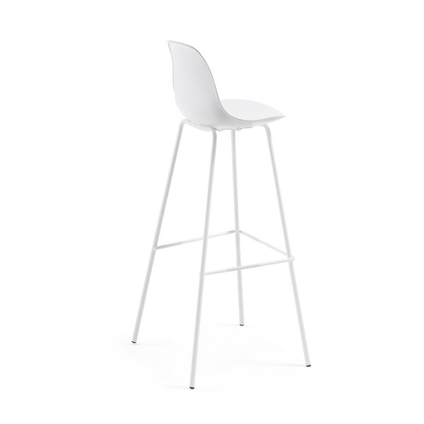 Baltos spalvos iš dirbtinės odos baro taburetė (sėdynės aukštis 75 cm) Brighter – Kave Home-image-2