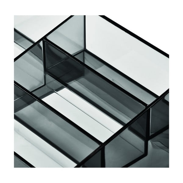 Matinis juodas vonios kambario kosmetikos organizatorius, pagamintas iš perdirbto plastiko Nail Station - iDesign-image-4