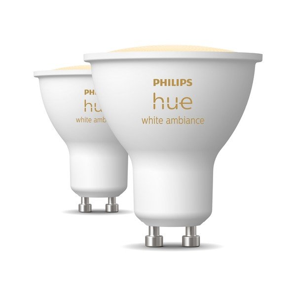 LED lemputės 2 vnt. 4 W GU10, White ambiance – Philips Hue