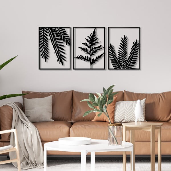 Iš metalo didelio formato sieninės dekoracijos 3 vnt. 118x50 cm Yakomo – Wallity-image-3