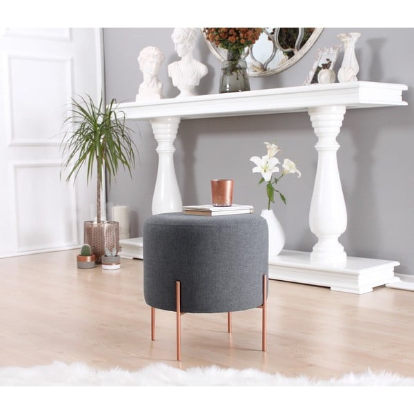 Pufas tamsiai pilkos spalvos Copper – Artie-image-4