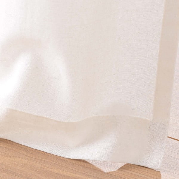 Baltos spalvos/smėlio spalvos iš medvilnės mišinio užuolaida 140x240 cm Milano – douceur d'intérieur-image-4