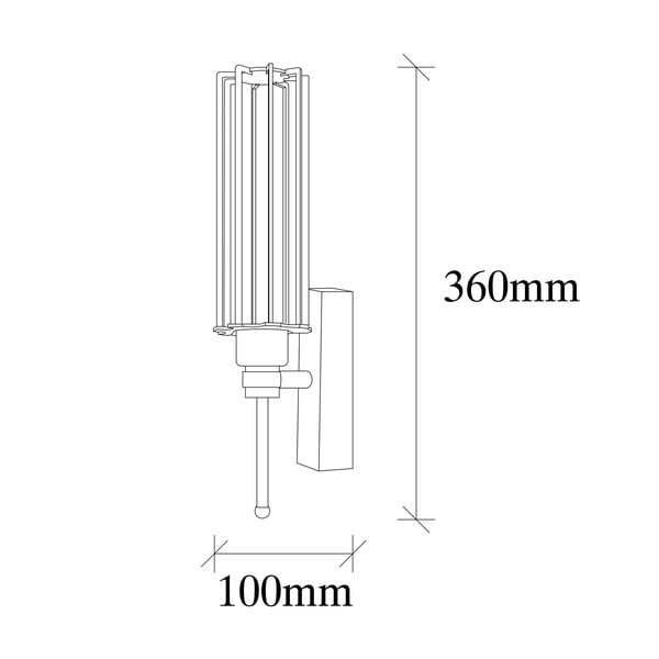 Sieninė lempa juodos spalvos/auksinės spalvos ø 8 cm Fellini – Opviq lights-image-4