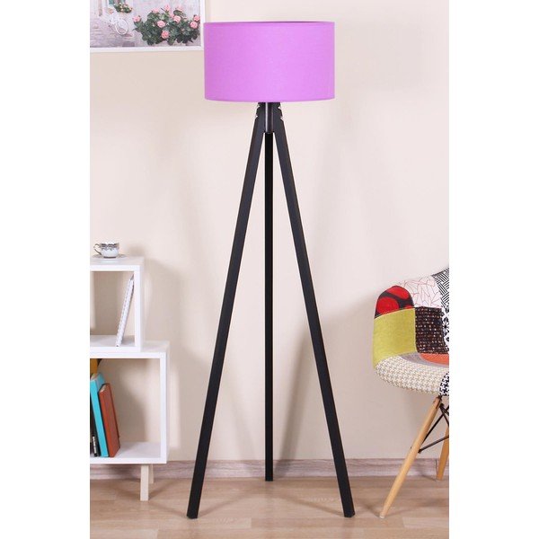 Juoda/violetinė pastatoma lempa - Magenta Home