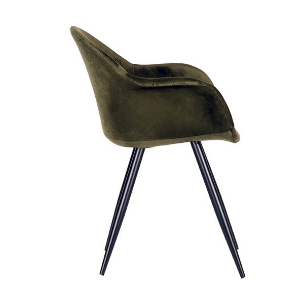 Valgomojo kėdės iš aksomo khaki spalvos 2 vnt. Forli – LABEL51-image-2