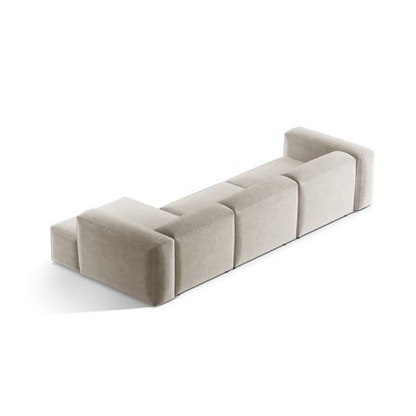 Smėlio spalvos kampinė sofa (su dešiniuoju kampu/su gultu) Bergamo – Cosmopolitan Design-image-4