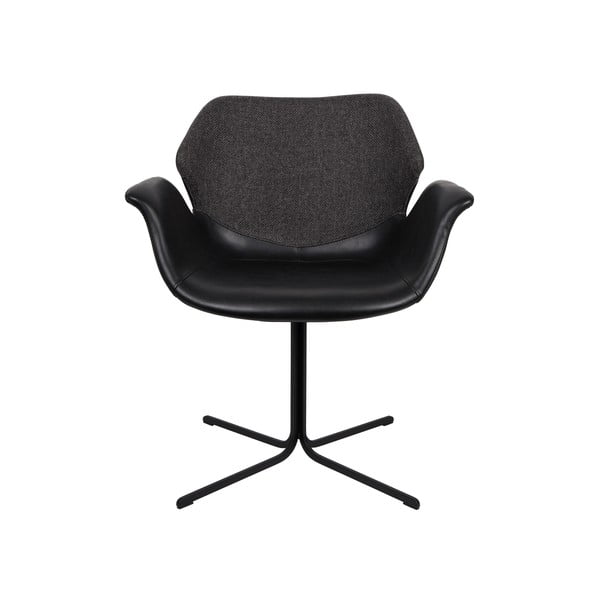 2 juodai pilkų kėdžių su porankiais rinkinys Zuiver Nikki