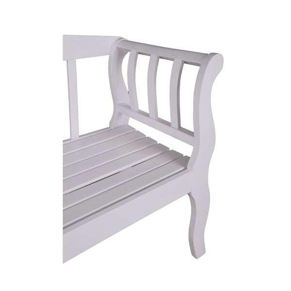 Medžio masyvo sodo suoliukas baltos spalvos Arcadia – Garden Pleasure-image-1