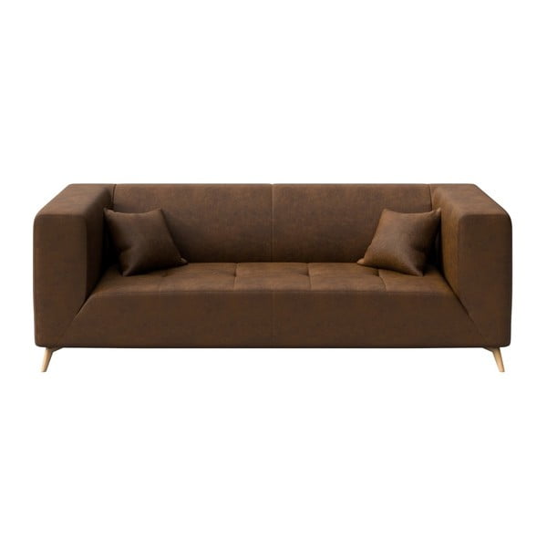 Rudos spalvos sofa MESONICA Toro, 217 cm