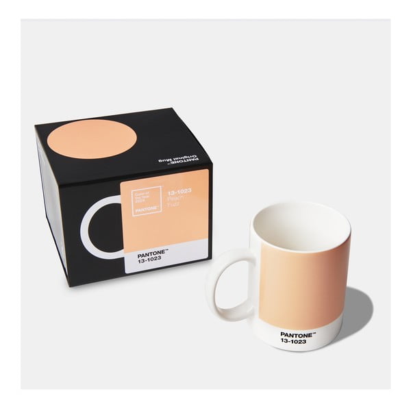 Puodelis iš keramikos oranžinės spalvos 375 ml Peach Fuzz 13-1023 – Pantone-image-3