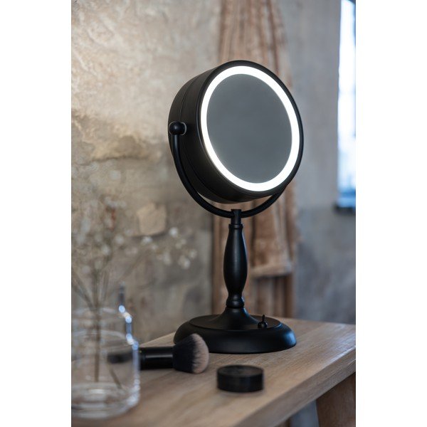 Stalinis šviestuvas matinės juodos spalvos (aukštis 36 cm) su stiklo gaubtu Face – Markslöjd-image-1