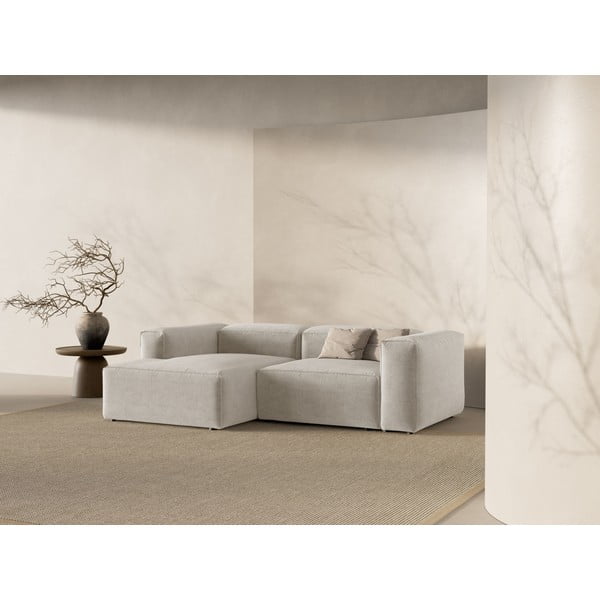 Smėlio spalvos kampinė sofa (su kairiuoju kampu/su gultu) Bergamo – Cosmopolitan Design-image-1