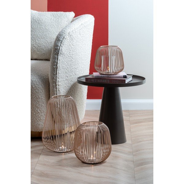 Juodos spalvos metalinis šoninis staliukas Leitmotiv Force, výška 37,5 cm-image-1