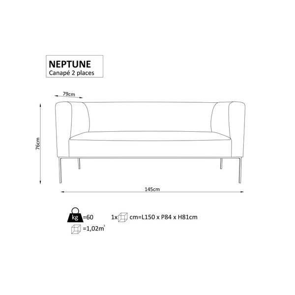 Juoda dvivietė sofa "Windsor & Co. Sofos Neptūnas-image-4
