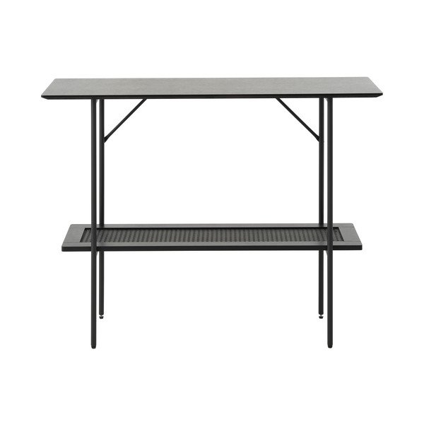 Juodos spalvos konsolinis staliukas 37x100 cm Pensacola – Unique Furniture-image-1