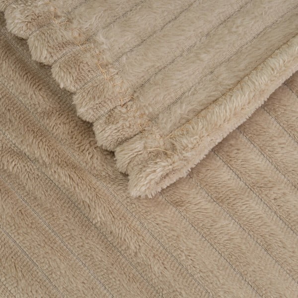 Rudos spalvos iš mikropliušo antklodė ir pledas 130x160 cm Fur Velvet – Casa Selección-image-1