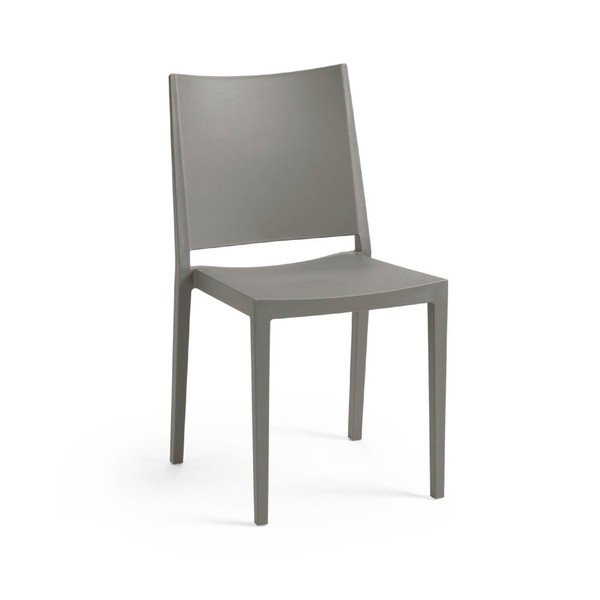 Plastikinė sodo kėdė pilkos spalvos Mosk – Rojaplast-image-3