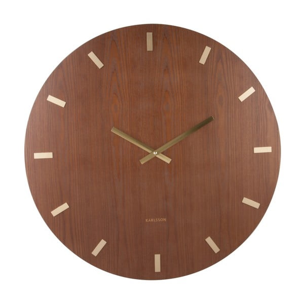 Karlsono laikrodis iš tamsaus uosio faneros, Ø 70 cm